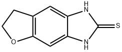 2-MERCAPTO-6,7-DIHYDRO-3H-BENZOFURO[5,6-D]IMIDAZOLE 结构式