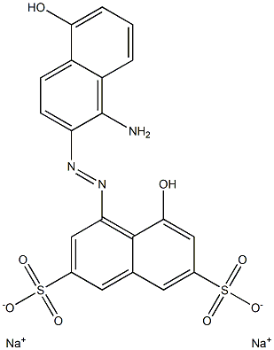 2,7-Naphthalenedisulfonic acid, 4-[(1-amino-5-hydroxynaphthalenyl)azo]-5-hydroxy-, disodium salt 结构式