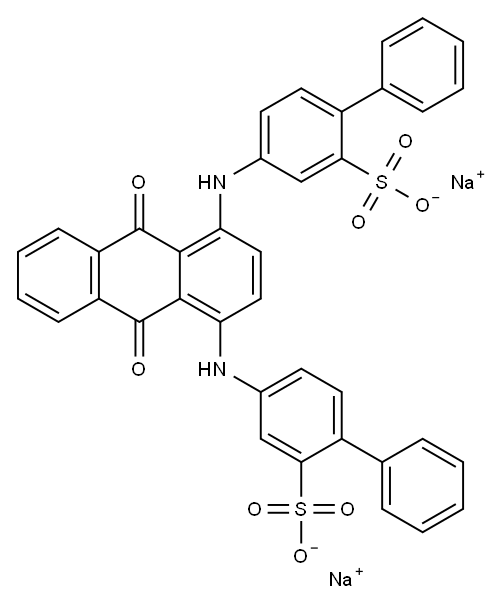 [1,1'-Biphenyl]sulfonic acid, 4,4''-[(9,10-dihydro-9,10-dioxo-1,4-anthracenediyl)diimino]bis-, disodium salt 结构式