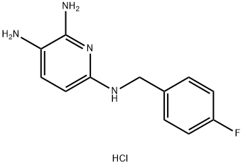 N6-(4-fluorobenzyl)pyridine-2,3,6-triamine hydrochloride 结构式