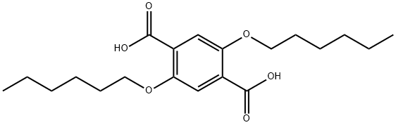 1,4-Benzenedicarboxylic acid, 2,5-bis(hexyloxy)- 结构式