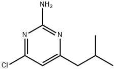 4-CHLORO-6-(2-METHYLPROPYL)PYRIMIDIN-2-AMINE 结构式