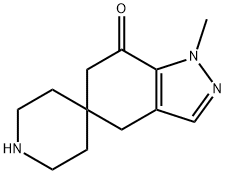 1-甲基-4,6-二氢螺环[吲唑-5,4'-哌啶]-7(1H)-酮 结构式