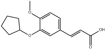 (E)-3-(3-cyclopentyloxy-4-methoxyphenyl)-2-propenoic acid 结构式