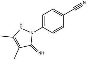 4-(5-imino-3,4-dimethyl-2,5-dihydro-1H-pyrazol-1-yl)benzonitrile 结构式