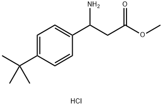 3-氨基-3-(4-叔丁基苯基)丙酸甲酯盐酸盐 结构式