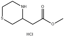 2-(硫代吗啉-3-基)乙酸甲酯盐酸盐 结构式