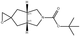 TERT-BUTYL (3AR,6AS)-TETRAHYDRO-1H-SPIRO[CYCLOPENTA[C]PYRROLE-5,2'-OXIRANE]-2(3H)-CARBOXYLATE 结构式