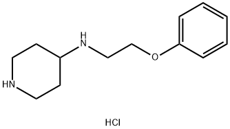 N-(2-苯氧乙基)哌啶-4-胺二盐酸盐 结构式
