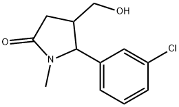 5-(3-chlorophenyl)-4-(hydroxymethyl)-1-methylpyrrolidin-2-one 结构式