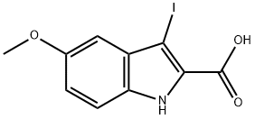3-iodo-5-methoxy-1H-indole-2-carboxylic acid 结构式