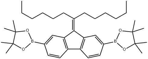 2,2'-(9-(TRIDECAN-7-亚烷基)-9H-芴-2,7-二基)双(4,4,5,5-四甲基-1,3,2-二氧杂硼烷) 结构式