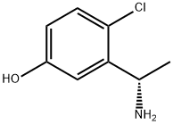 (S)-3-(1-氨乙基)-4-氯苯酚 结构式