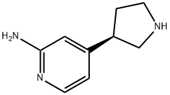 4-((3R)pyrrolidin-3-yl)-2-pyridylamine 结构式