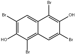 1,3,5,7-四溴-2,6-萘二醇 结构式