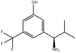 3-((1R)-1-AMINO-2-METHYLPROPYL)-5-(TRIFLUOROMETHYL)PHENOL 结构式