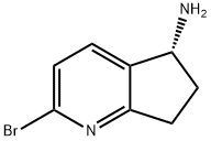 (R)-2-bromo-6,7-dihydro-5H-cyclopenta[b]pyridin-5-amine 结构式