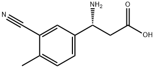 (R)-3-AMINO-3-(3-CYANO-4-METHYLPHENYL)PROPANOIC ACID 结构式