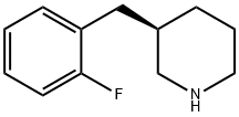 Piperidine, 3-[(2-fluorophenyl)methyl]-, (3R)- 结构式