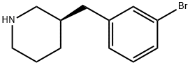 Piperidine, 3-[(3-bromophenyl)methyl]-, (3R)- 结构式