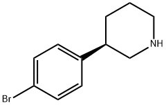 (R)- 3-(4-溴苯基)哌啶 结构式