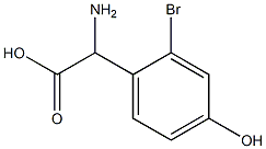 2-AMINO-2-(2-BROMO-4-HYDROXYPHENYL)ACETIC ACID 结构式