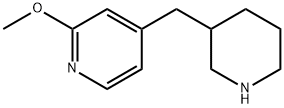 Pyridine, 2-methoxy-4-(3-piperidinylmethyl)- 结构式