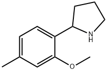 2-(2-methoxy-4-methylphenyl)pyrrolidine 结构式