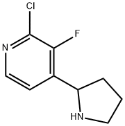 2-chloro-3-fluoro-4-(pyrrolidin-2-yl)pyridine 结构式