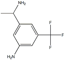 3-(1-氨基乙基)-5-(三氟甲基)苯胺 结构式