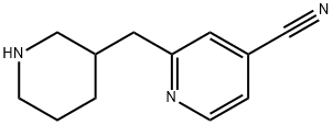 4-Pyridinecarbonitrile, 2-(3-piperidinylmethyl)- 结构式