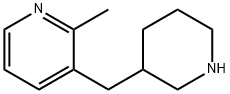 Pyridine, 2-methyl-3-(3-piperidinylmethyl)- 结构式