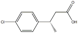 (S)-3-(4-chlorophenyl)butanoic acid 结构式