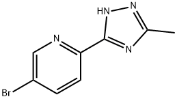5-bromo-2-(3-methyl-1H-1,2,4-triazol-5-yl)pyridine 结构式