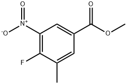 4-氟-3-甲基-5-硝基苯甲酸甲酯 结构式