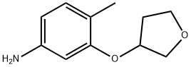 4-methyl-3-(oxolan-3-yloxy)aniline 结构式