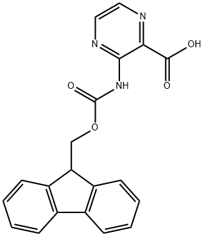 3-((((9H-芴-9-基)甲氧基)羰基)氨基)吡嗪-2-羧酸 结构式