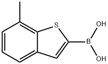 (7-甲基-1-苯并噻吩-2-基)硼酸 结构式