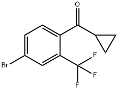 4-溴-2-(三氟甲基)苯基](环丙基)甲酮 结构式