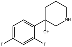 3-Piperidinol, 3-(2,4-difluorophenyl)- 结构式