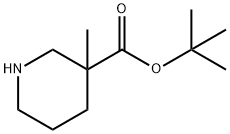 TERT-BUTYL 3-METHYLPIPERIDINE-3-CARBOXYLATE 结构式