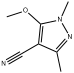 5-甲氧基-1,3-二甲基-1H-吡唑-4-甲腈 结构式