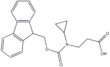 3-(CYCLOPROPYL[(9H-FLUOREN-9-YLMETHOXY)CARBONYL]AMINO)PROPANOIC ACID 结构式