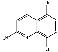 5-溴-8-氯喹啉-2-胺 结构式