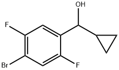 (4-溴-2,5-二氟苯基)(环丙基)甲醇 结构式