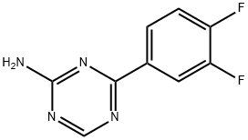 4-(3,4-Difluorophenyl)-1,3,5-triazin-2-amine 结构式