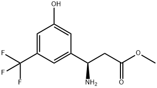 METHYL (3R)-3-AMINO-3-[3-HYDROXY-5-(TRIFLUOROMETHYL)PHENYL]PROPANOATE 结构式