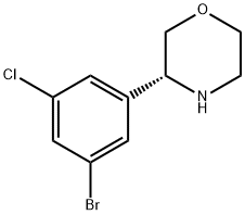 (3R)-3-(3-BROMO-5-CHLOROPHENYL)MORPHOLINE 结构式