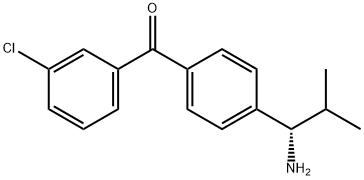 4-((1S)-1-Amino-2-methylpropyl)phenyl 3-chlorophenyl ketone 结构式