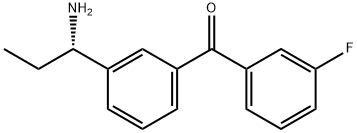 3-((1S)-1-Aminopropyl)phenyl 3-fluorophenyl ketone 结构式